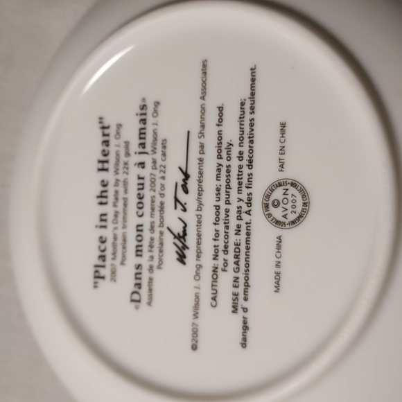 Vintage 2007 Avon Mother's Day Plate - Picture 4 of 5